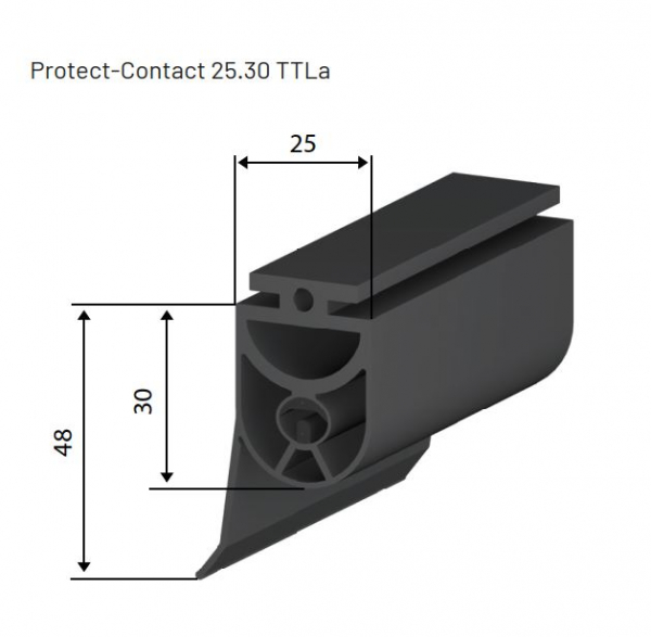 Marantec, MFZOvitor Protect-Contact 25.30 Kontaktleistenprofil mit Dichtlippe (TTLa), 149787