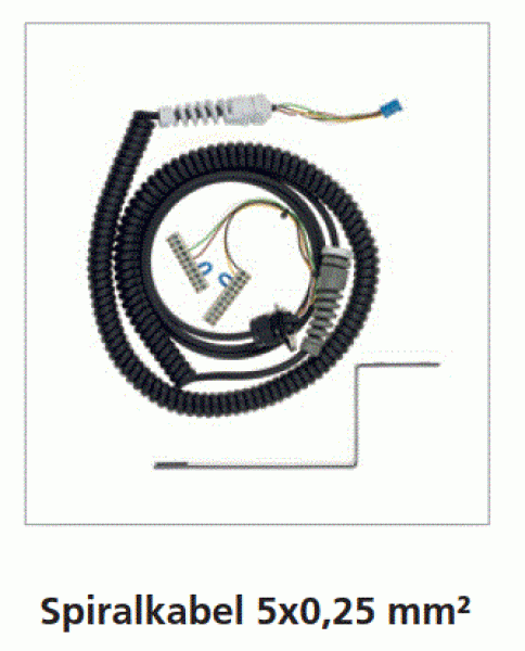 Marantec, Spiralkabel, 5 x 0,25 mm², 184488, ungewendelt, 5.000 mm, schwarz