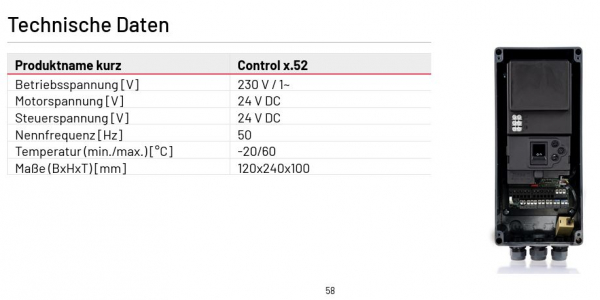 Marantec Steuerung Control x.52, im Gehäuse, Drehtore, 120436