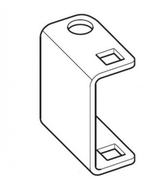 Normstahl Bürstenhalter Scharnierkonsole, für Seitensektionaltor Top 08.1997-11.2012 , N001649-00-00