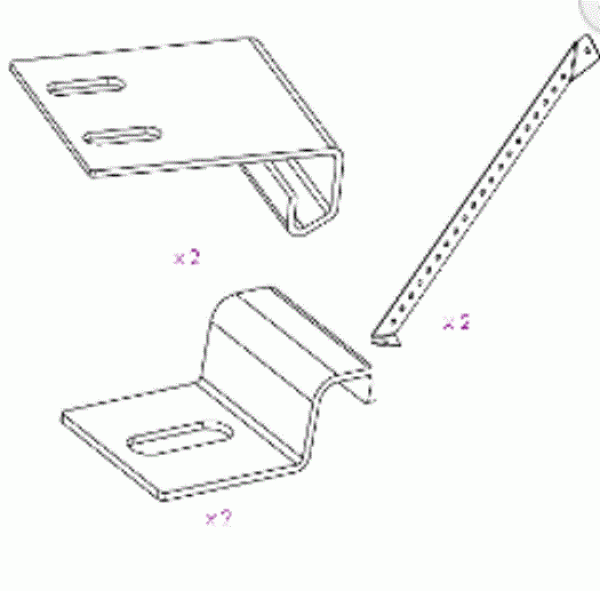 Normstahl Deckenabhängungsset, K082769, für Deckensektionaltore g30 ab Baujahr 08/2003 - 01/2007- g60 Lieferumfang: 1 Stück