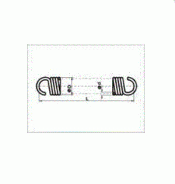 Normstahl Zugfeder 380 x 20 x 2,8 mm, für Schwingtore SWT ab 2013 mit Deckenlaufschienen, 51515