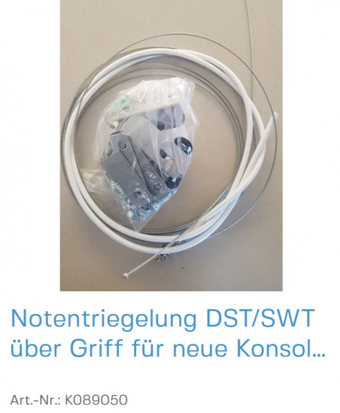 Normstahl Notentriegelung DST/SWT über Griff für neue Konsole ab 07/17, K089050