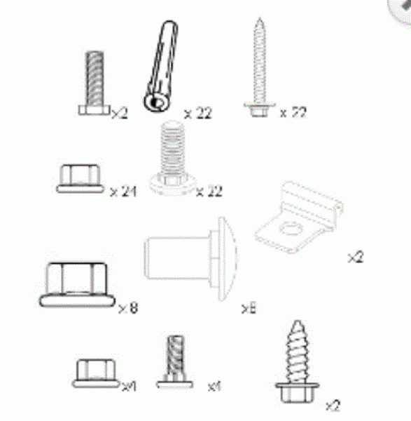 Normstahl Schraubenpaket für Zarge/Wand ersetzt Artikel: K082791 g60, g30, K085150