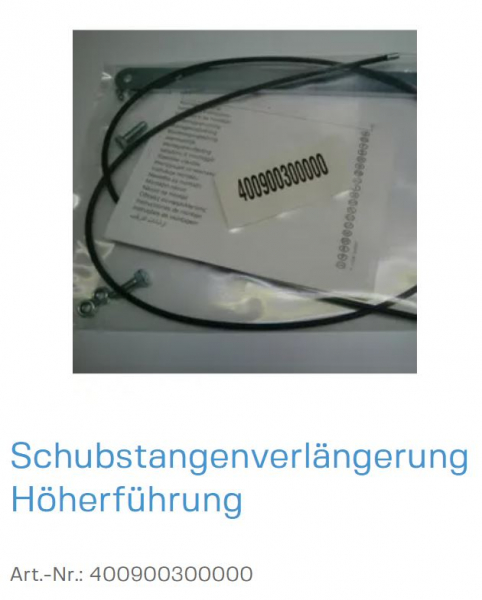 Normstahl Schubstange verlängert für Höherführung DST 30 cm, 400900300000