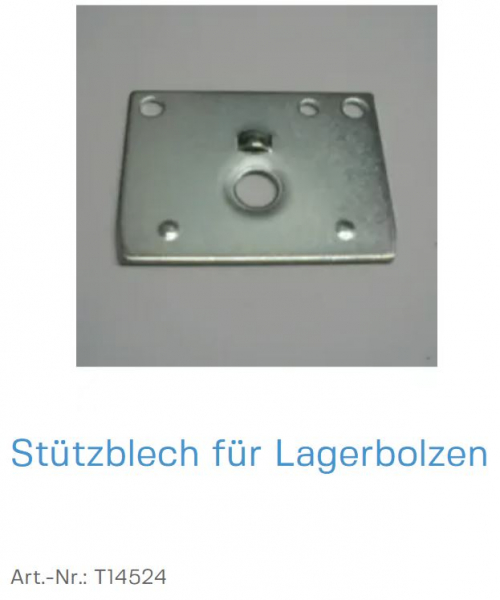 Normstahl Stützblech für Lagerbolzen, T14524