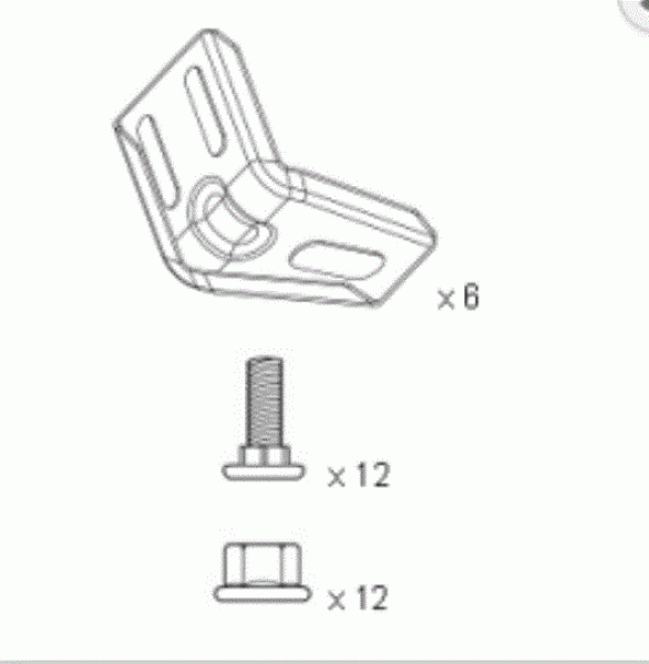 Normstahl Wandbefestigungswinkel Set, g30 08/2003 - 01/2007, g60, K085020