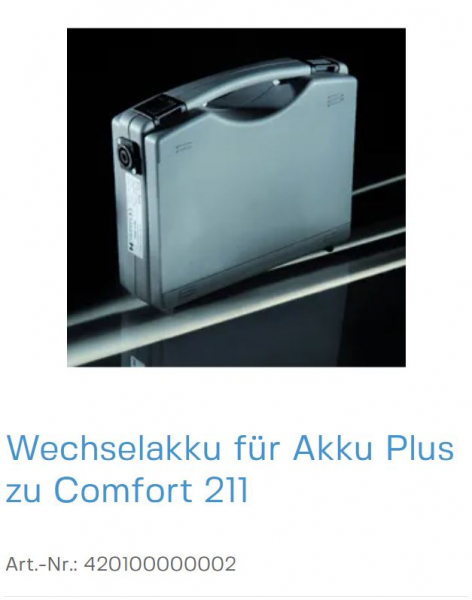 Normstahl Wechselakku für Akku Plus zu Comfort 211 (altes Modell), 420100000002