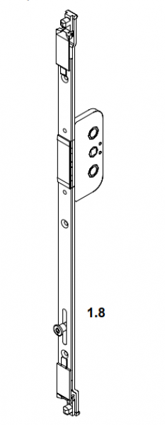 Schüco Balkontürgetriebe D30, DK-Getriebe nicht abschließbar, 25413700, Silber, Schüco VarioTec