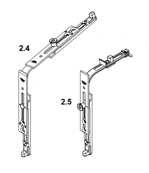 Schüco Eckumlenkung kurz flexibel, 25418200, Silber, VarioTec