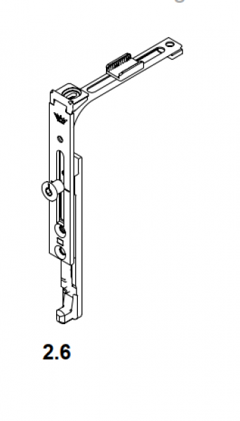 Schüco Eckumlenkung kurz VT NI, 98050683, schwarz, VarioTec