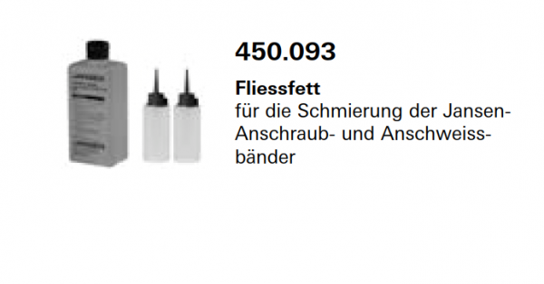 Schüco Jansen Fliessfett für die Schmierung der Jansen- Anschraub- und Anschweissbänder, Artikelnummer 450.093, Janisol HI Türen