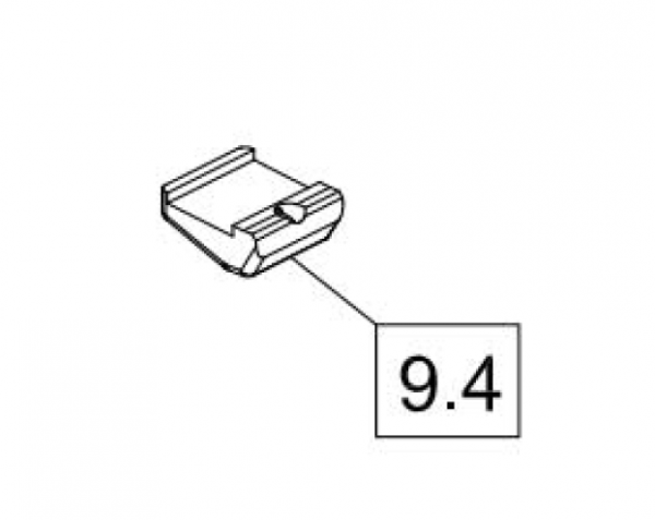 Schüco KS-Auflaufbock CT70, 25382100, Schwarz, Schüco Systembeschlag