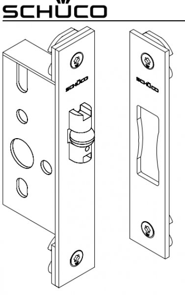 Schüco Rollenschloss, 241 523, ADS 65.NI
