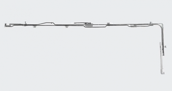 Schüco Scherenarm, 220 mm, Design, DIN Links, 98050275, Silber, Schüco VarioTec