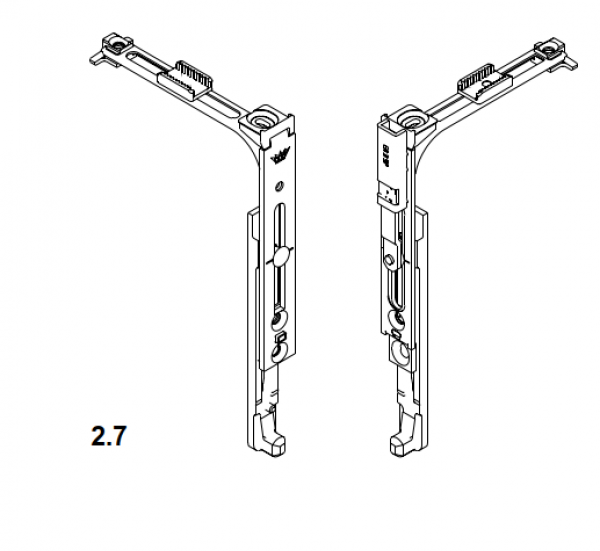 Schüco Set Eckumlenkung VT NI, 28758100, Silber, VarioTec