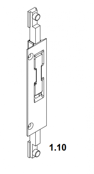 Schüco Stulpgetriebe flach, 25399200, Silber, Schüco VarioTec