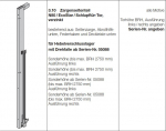 Hörmann Zargenseitenteil N80, EcoStar, Schlupftür-Tor verzinkt, Sonderhöhe, links, 1042