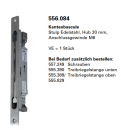 Jansen-Economy 60 RC Türen Kantenbascule Stulp Edelstahl, Hub 20 mm, Artikelnummer 556.084