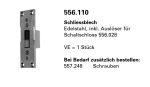 Jansen-Economy 60 RC Türen Schliessblech Edelstahl, inkl. Auslöser für Schaltschloss 556.028, Artikelnummer 556.110