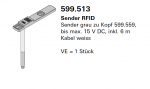 Jansen Janisol Arte 2.0 Sender RFID, Sender grau zu Kopf 599.559, bis max. 15 V DC, inkl. 6 m, Artikel Nr.599.513