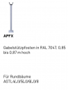 Marantec APFX Gabelstützpfosten in RAL 7047, 0,85  bis 0,87m hoch, 178434
