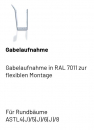 Marantec Gabelaufnahme in RAL7011zur flexiblen Montage, 99376
