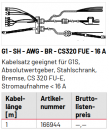 Marantec Kabelsatz, geeignet für G1 - SH - AWG - BR - CS320 FUE - 16 A, 166944