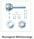 Marantec Montageset Mittelmontage mit Adapter für Federwelle 40 mm Passfederprofil, 160341