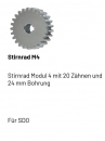 Marantec Stirnrad Modul 4 mit 20 Zähnen und 24 mm Bohrung, 118190