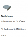 Marantec Wandhalterung, für Rundumleuchte 230 V Orange,184693