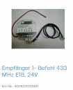 Normstahl Empfänger 1- Befehl 433 MHz E18, 24V, 400933100000