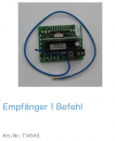 Normstahl Empfänger 1 Befehl 433 MHz/AM für Dreh- und Schiebetorantrieb, T14545