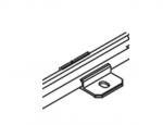 Normstahl Halter für C-Profil mittig für SST ab 02/11 mit Alu-Reno-Schiene, für Seitensektionaltor Top 08.1997-11.2012, N001639-00-00