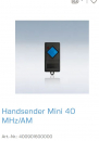 Normstahl Handsender 1 Befehl Mini 40 MHz/AM, codierbar