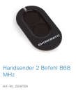 Normstahl Handsender Zen 2 Befehl 868 MHz, ZENP2N