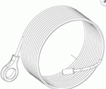 Normstahl Tragseile für Torsionsfeder TOF (Paar) Länge: 3850 mm Torhöhe: bis 2500 mm Normalsturz, g30 08/2003 - 01/2007, g60, K080480