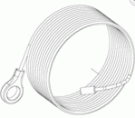 Normstahl Tragseile für Torsionsfeder TOR (Paar) Länge: 7300 mm Torhöhe: ab 2500 mm Niedrigsturz, g30, 08-2003-01-2007, g60, K080482