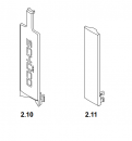 Schüco Abdeckclip Eckumlenkung Lang, 25407600, Silber, VarioTec