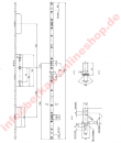 Schüco Drei-Riegel-Fallenschloss, 211151, alte Nr. 211390, Dornmaß 34 mm, System Iskotherm