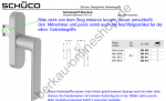 Schüco Getriebegriff Standard abschließbar, 269515, RAL9010 (Reinweiß), 269515