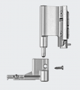 Schüco Ecklager 130 kg, rechts, 275564, 219846, Naturton/Silberfarbig für Aluminiumfenster