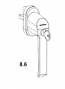 Schüco Fenstergriff abschließbar, schwarz, 23472900, 200 Nm, Schüco VarioTec