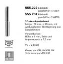 Schüco Jansen 3D-Anschweissband Länge 180 mm, ø 20 mm, Edelstahl geschliffen 1.4307, Artikelnummer 555.227, Janisol HI Türen