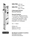 Schüco Jansen Fallenriegel-Schloss Normal-Funktion, Jansen Artikelnummer 555.750 ø 22 mm  links / rechts, Zubehör Janisol HI Türen