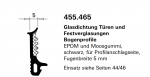 Schüco Jansen Glasdichtung Türen und Festverglasungen Bogenprofile, schwarz, Jansen Artikelnummer 455.465, Zubehör Janisol HI Türe