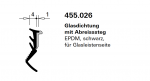 Schüco Jansen Glasdichtung mit Abreisssteg, schwarz, Jansen Artikelnummer 455.026, Zubehör Janisol HI Türe